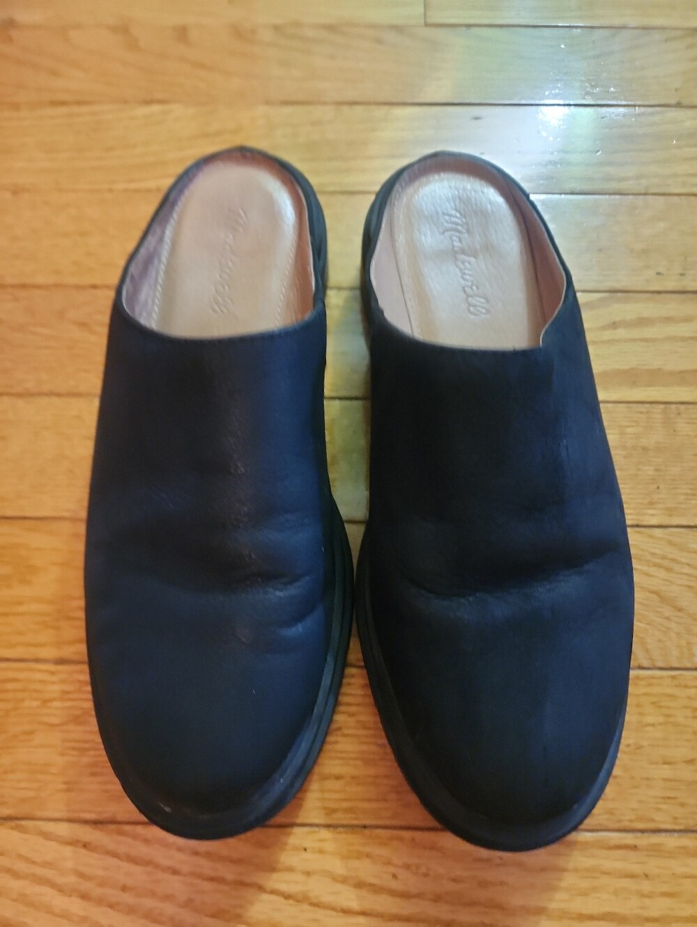 Madewell Bradley Black Lug Sole Nubuck Leather Women's Slip-On Clog